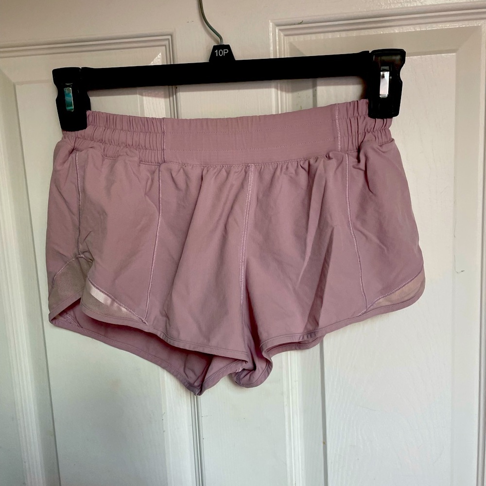 purple lululemon shorts